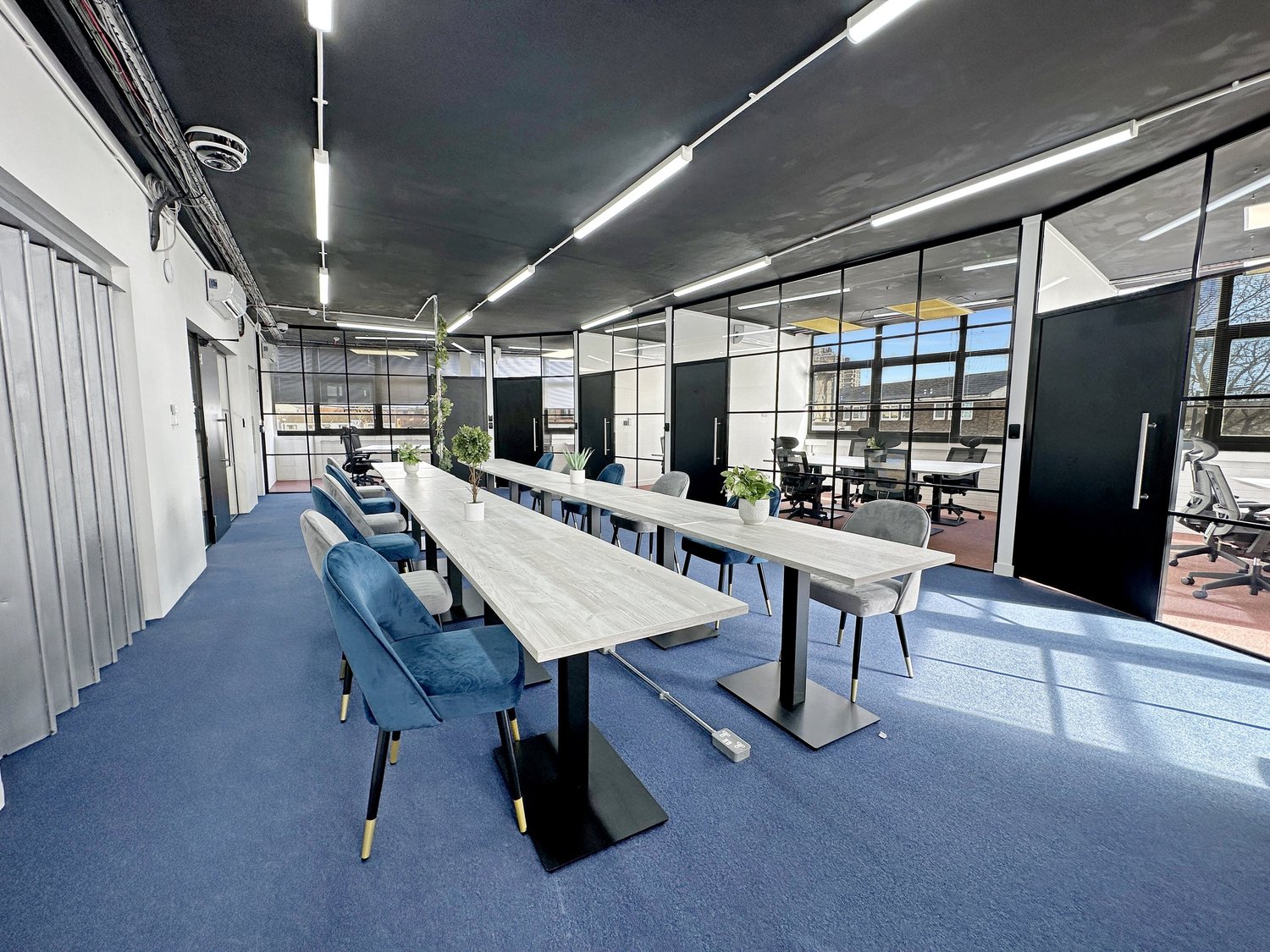 Workspace inside The Factory London
